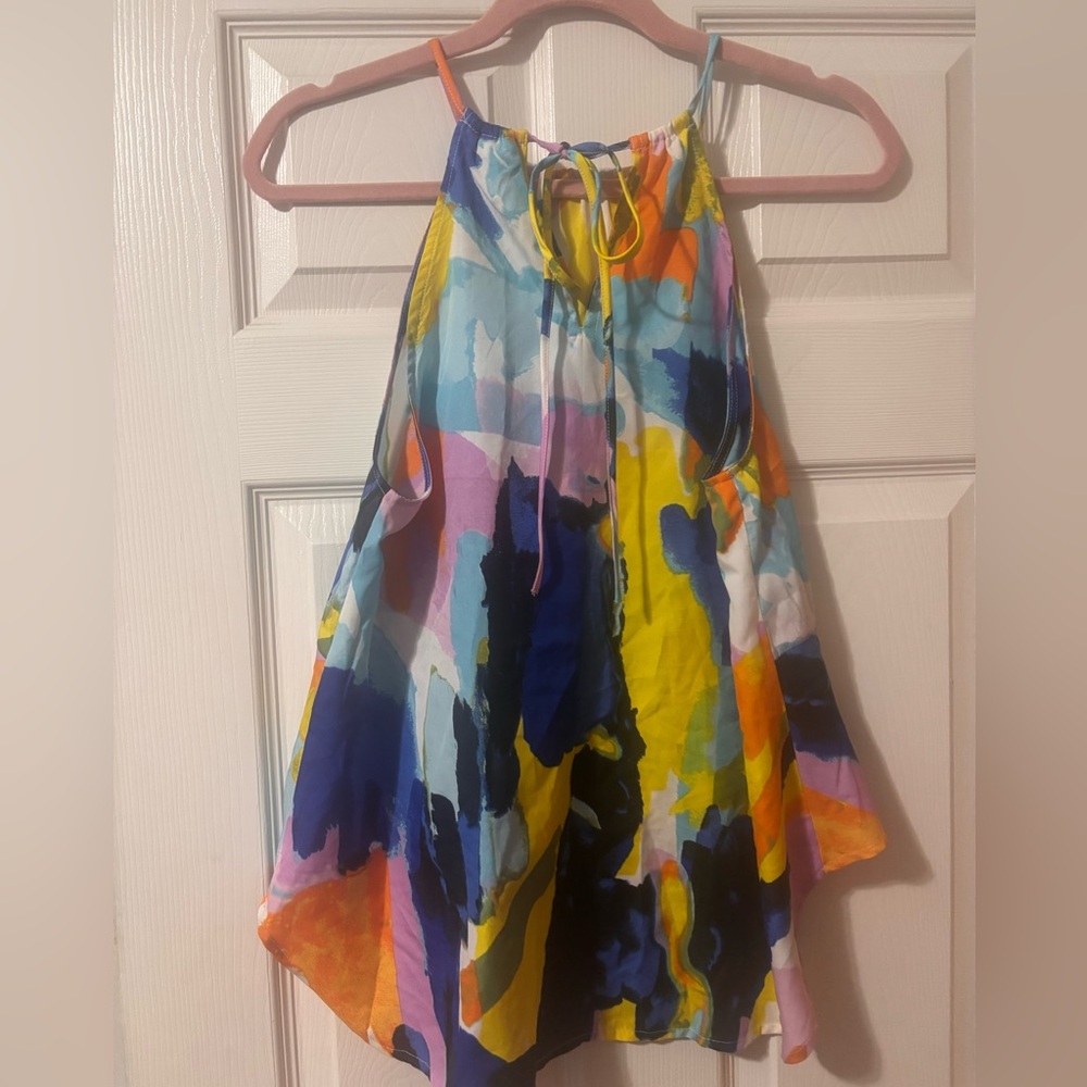 Colorful Madrag Sleeveless Top
